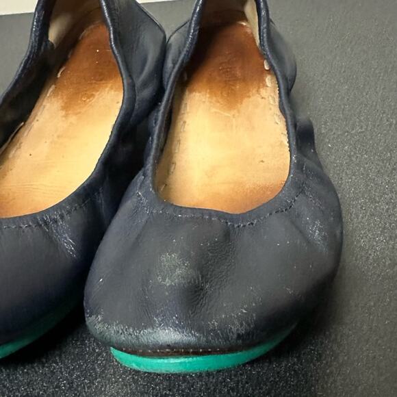 Tieks California Navy Italian Leather Ballet Flat Shoes Travel Size 7 - Picture 3 of 15